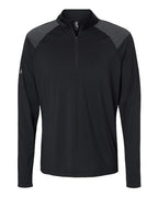 Adidas Men's Ultimate365 Lightweight Shoulder Stripe Quarter-Zip Pullover - Black