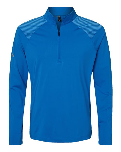 Adidas Men's Ultimate365 Lightweight Shoulder Stripe Quarter-Zip Pullover - Glory Blue