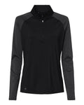 Adidas Women's Ultimate365 Lightweight Raglan Quarter-Zip Pullover - Black