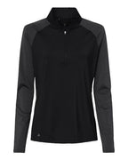 Adidas Women's Ultimate365 Lightweight Raglan Quarter-Zip Pullover - Black