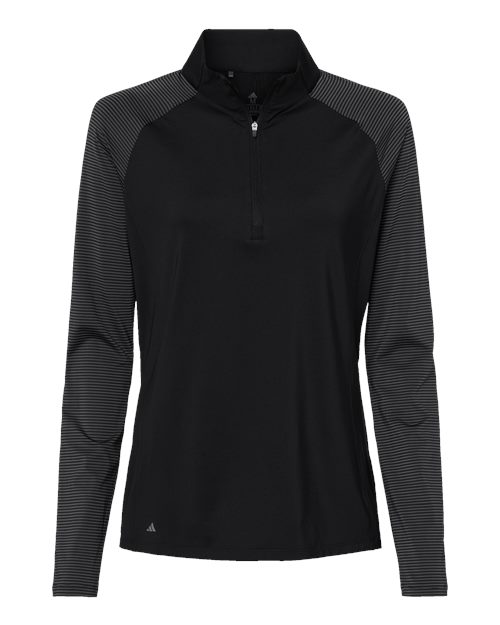 Adidas Women's Ultimate365 Lightweight Raglan Quarter-Zip Pullover - Black