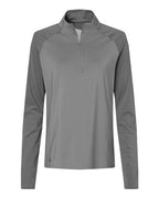 Adidas Women's Ultimate365 Lightweight Raglan Quarter-Zip Pullover - Grey Three