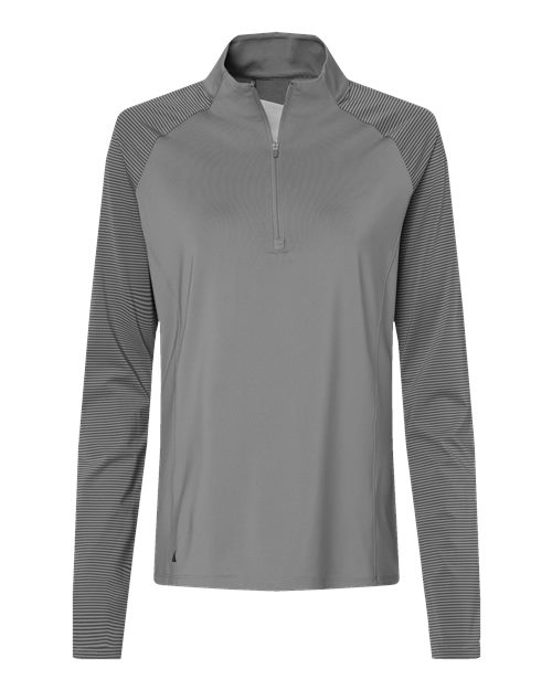 Adidas Women's Ultimate365 Lightweight Raglan Quarter-Zip Pullover - Grey Three