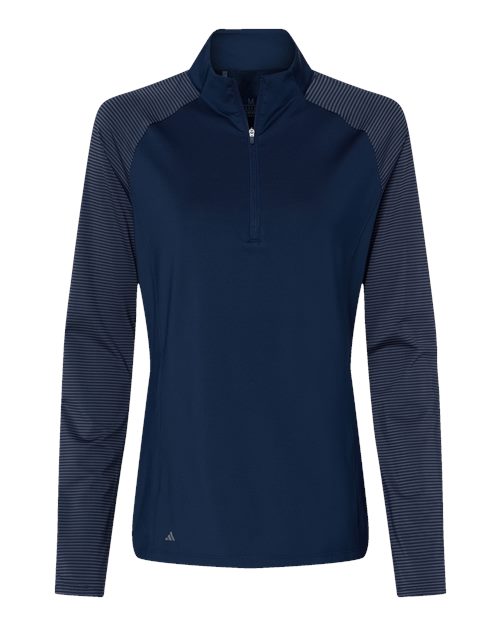 Adidas Women's Ultimate365 Lightweight Raglan Quarter-Zip Pullover - Team Navy Blue