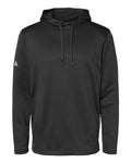 Adidas Men's Textured Mixed Media Midweight Hooded Sweatshirt - Black