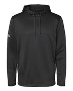 Adidas Men's Textured Mixed Media Midweight Hooded Sweatshirt - Black
