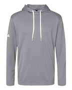 Adidas Men's Textured Mixed Media Midweight Hooded Sweatshirt - Grey Three