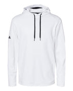Adidas Men's Textured Mixed Media Midweight Hooded Sweatshirt - White