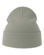 Atlantis Headwear Sustainable Rib Cuffed Beanie - Light Grey
