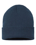 Atlantis Headwear Sustainable Rib Cuffed Beanie - Navy