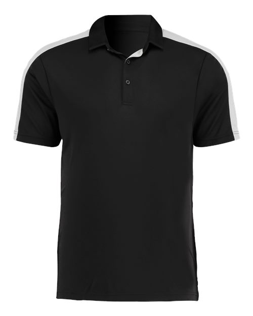 Augusta Sportswear Men's Two-Tone Vital Polo - Black/ White