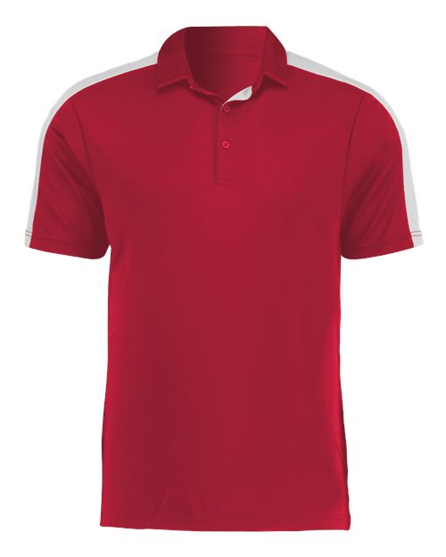 Augusta Sportswear Men's Two-Tone Vital Polo - Scarlet/ White