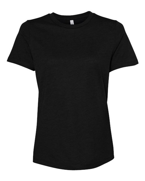 BELLA + CANVAS Women’s Relaxed Fit Heather CVC Tee (Part 2 of 2) - Solid Black Blend