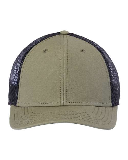 Atlantis Headwear Sustainable Recy Three Trucker Cap - Olive/ Black