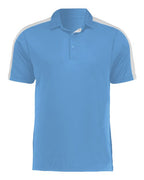 Augusta Sportswear Men's Two-Tone Vital Polo - Columbia Blue/ White