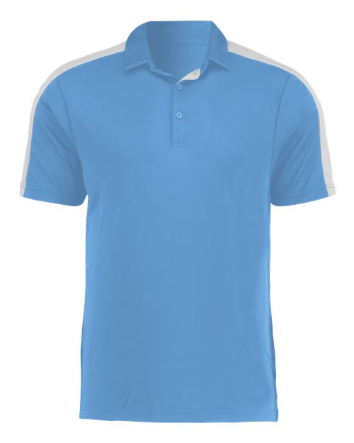 Augusta Sportswear Men's Two-Tone Vital Polo - Columbia Blue/ White
