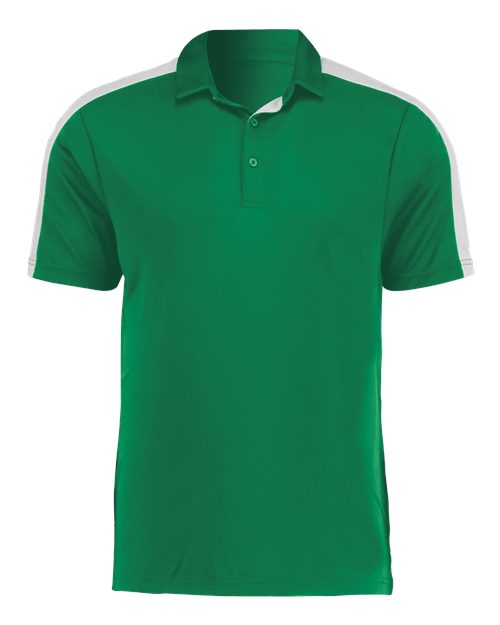 Augusta Sportswear Men's Two-Tone Vital Polo - Kelly/ White