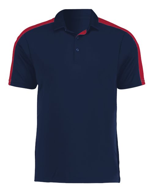 Augusta Sportswear Men's Two-Tone Vital Polo - Navy/ Scarlet