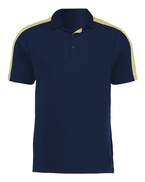 Augusta Sportswear Men's Two-Tone Vital Polo - Navy/ Vegas Gold