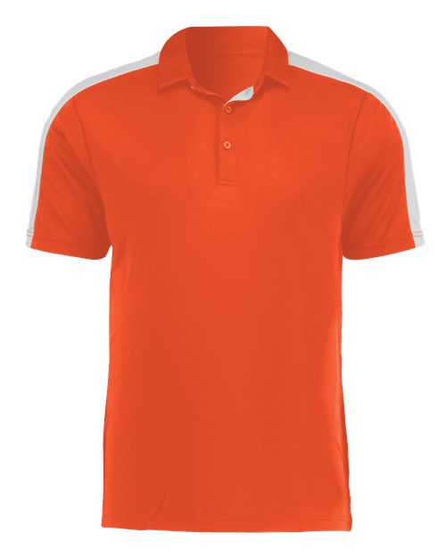 Augusta Sportswear Men's Two-Tone Vital Polo - Orange/ White