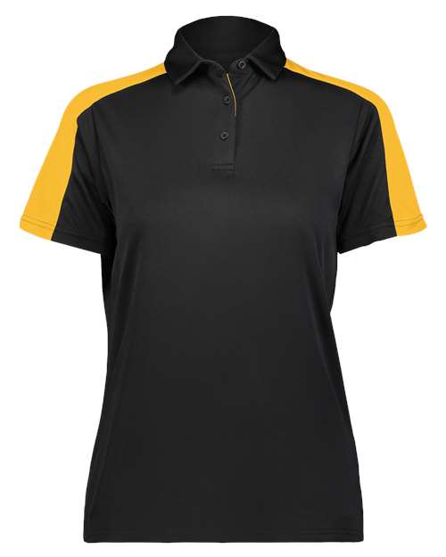 Augusta Sportswear Women's Two-Tone Vital Polo (Part 1 of 2) - Black/ Gold
