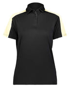Augusta Sportswear Women's Two-Tone Vital Polo (Part 1 of 2) - Black/ Vegas Gold