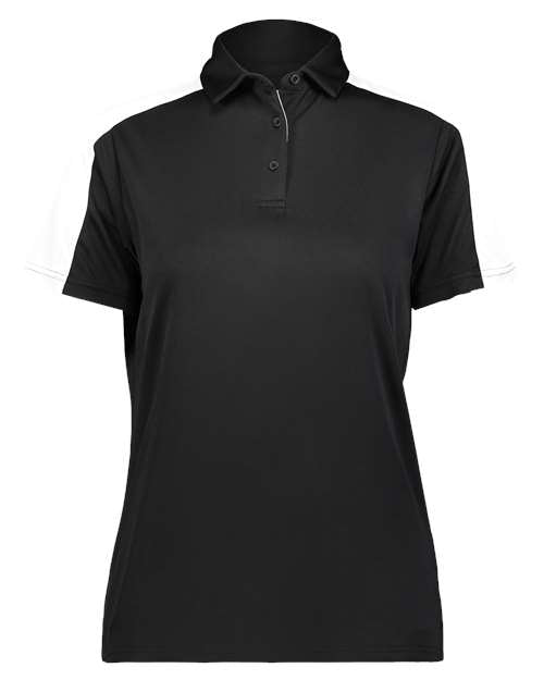 Augusta Sportswear Women's Two-Tone Vital Polo (Part 1 of 2) - Black/ White