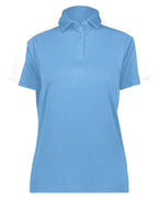Augusta Sportswear Women's Two-Tone Vital Polo (Part 1 of 2) - Columbia Blue/ White