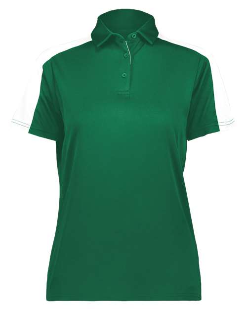 Augusta Sportswear Women's Two-Tone Vital Polo (Part 1 of 2) - Dark Green/ White