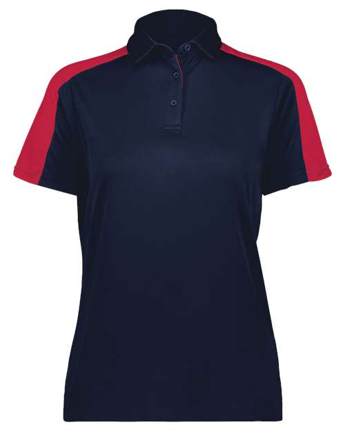 Augusta Sportswear Women's Two-Tone Vital Polo (Part 1 of 2) - Navy/ Scarlet