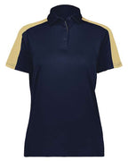 Augusta Sportswear Women's Two-Tone Vital Polo (Part 1 of 2) - Navy/ Vegas Gold