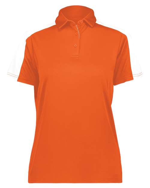 Augusta Sportswear Women's Two-Tone Vital Polo (Part 1 of 2) - Orange/ White