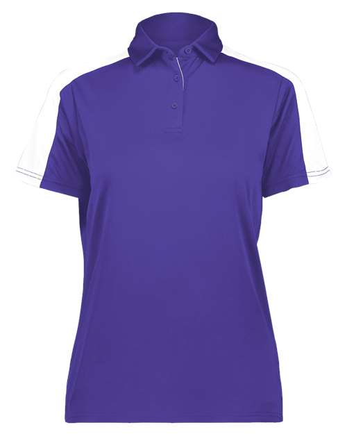 Augusta Sportswear Women's Two-Tone Vital Polo (Part 1 of 2) - Purple/ White