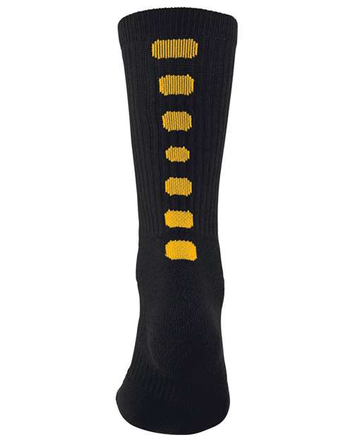 Augusta Sportswear Colorblocked Crew Socks - Black/ Gold