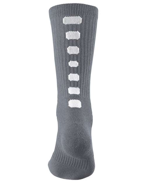 Augusta Sportswear Colorblocked Crew Socks - Graphite/ White