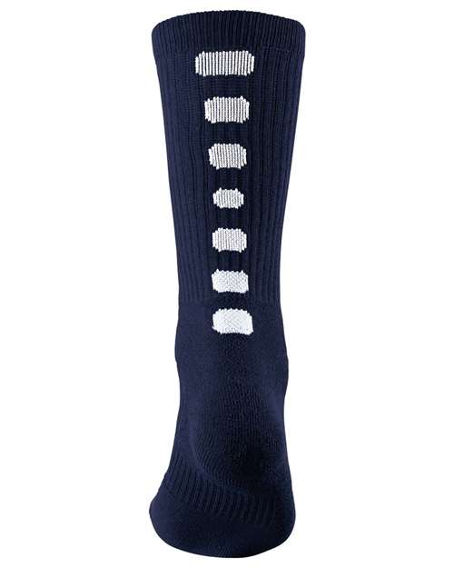 Augusta Sportswear Colorblocked Crew Socks - Navy/ White