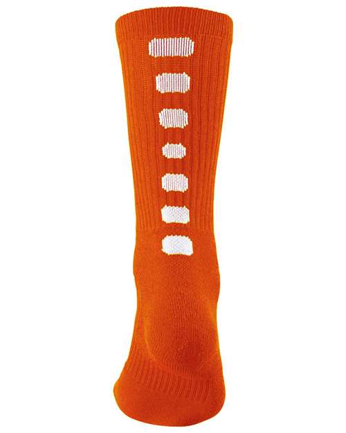 Augusta Sportswear Colorblocked Crew Socks - Orange/ White