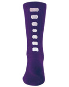 Augusta Sportswear Colorblocked Crew Socks - Purple/ White