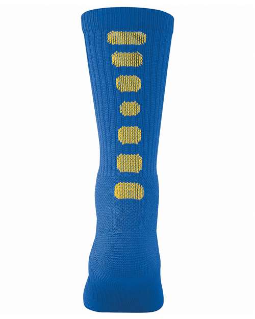 Augusta Sportswear Colorblocked Crew Socks - Royal/ Gold