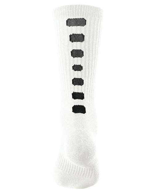 Augusta Sportswear Colorblocked Crew Socks - White/ Black