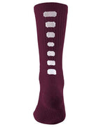 Augusta Sportswear Colorblocked Crew Socks - Maroon/ White