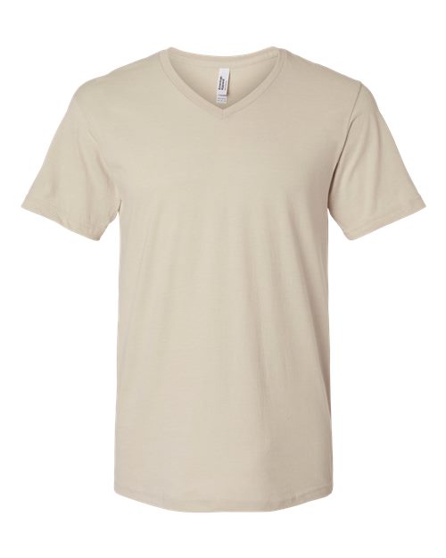 American Apparel Unisex CVC V-Neck Tee - Heather Bone