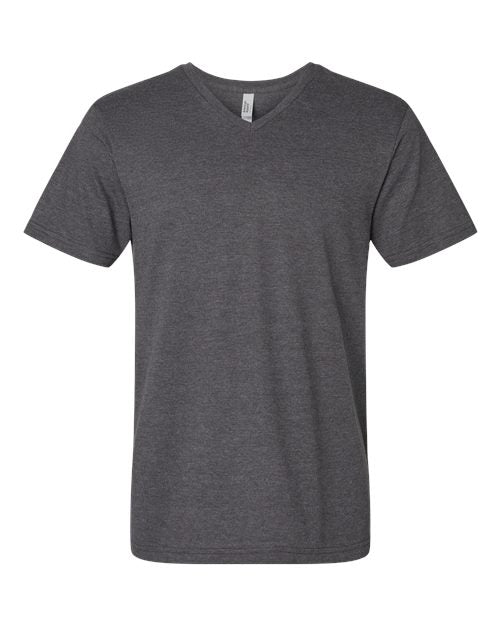 American Apparel Unisex CVC V-Neck Tee - Heather Charcoal