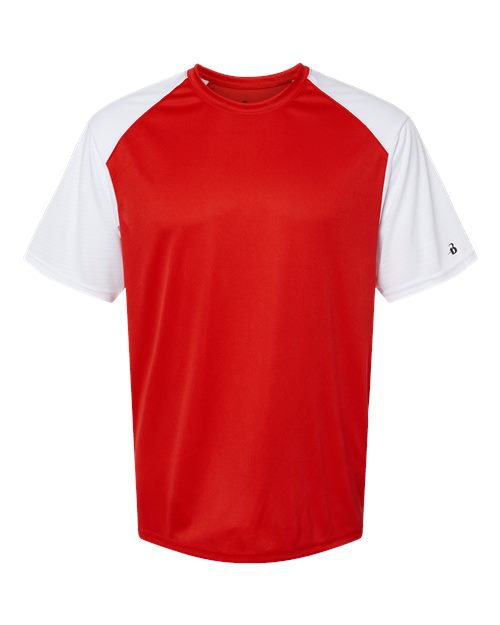 Badger Men's Breakout T-Shirt - Red/ White