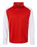 Badger Men's Breakout Quarter-Zip Pullover - Red/ White