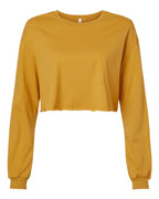 BELLA + CANVAS Women's FWD Fashion Crop Long Sleeve Tee - Mustard